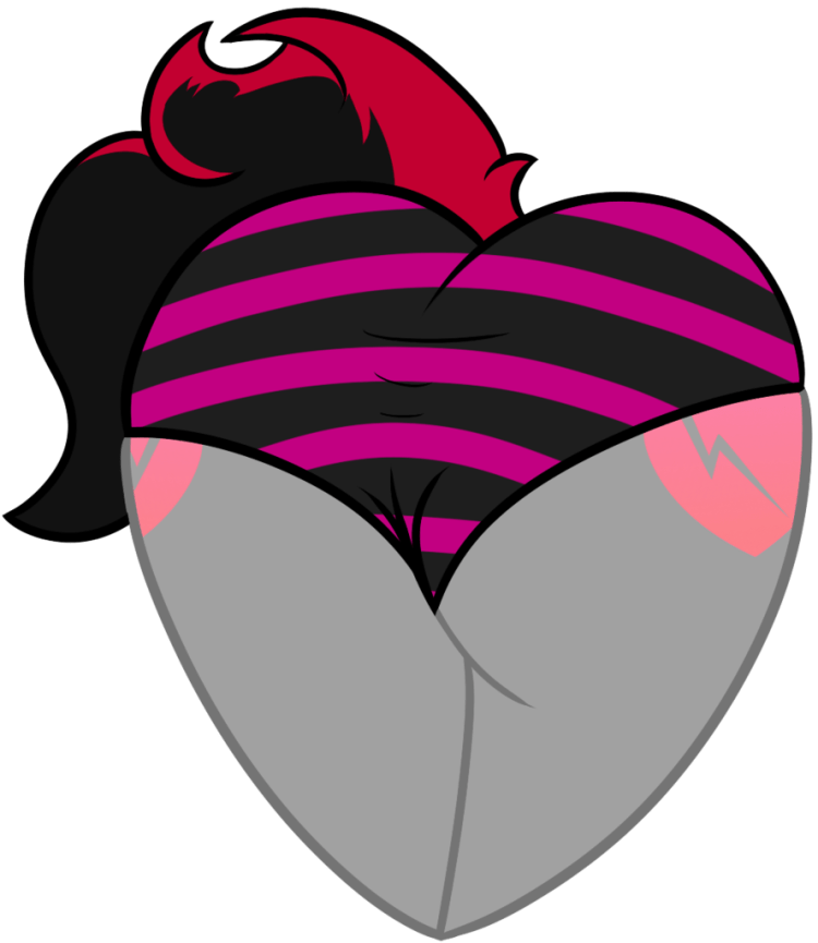 Попа сердечком