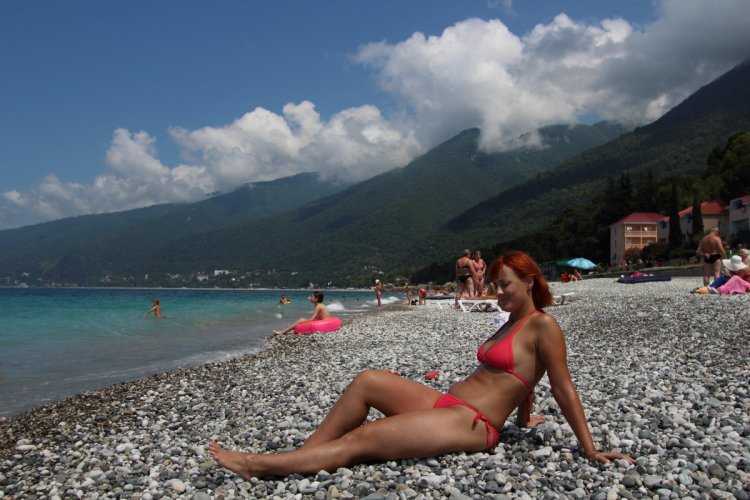 Грузия Гагры пляж