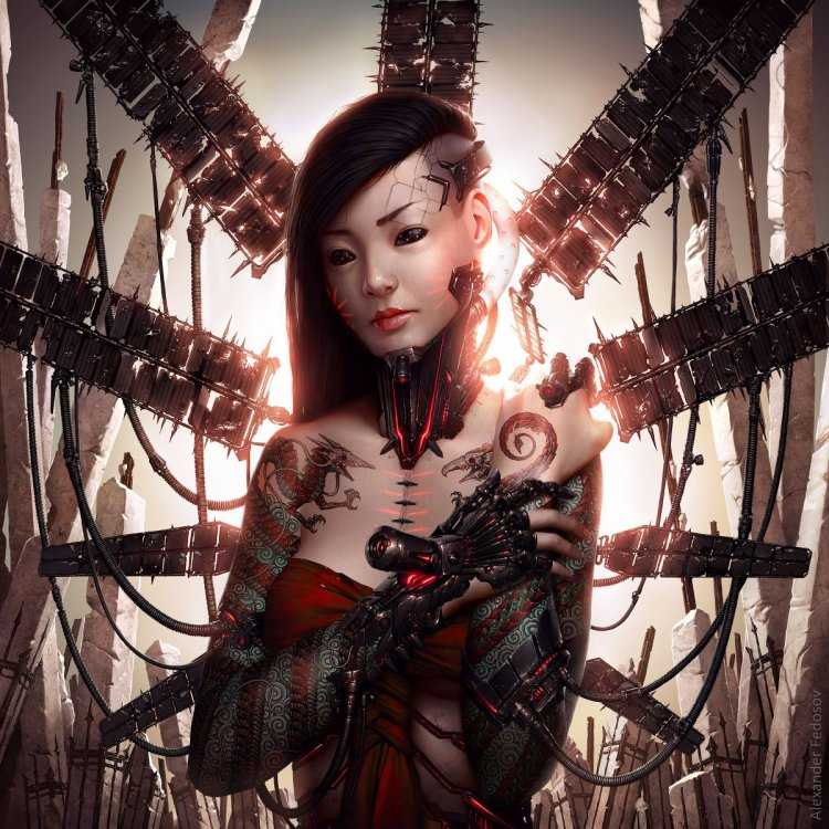 Самурайша киберпанк