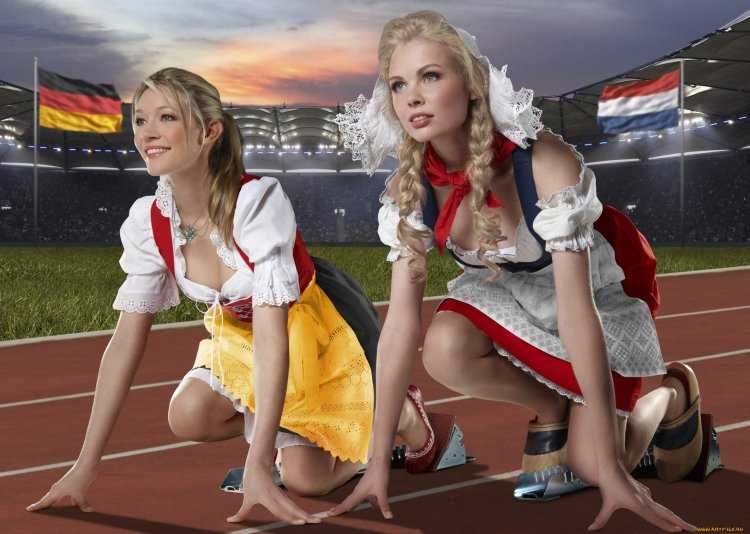 Немецкие девушки с косичками