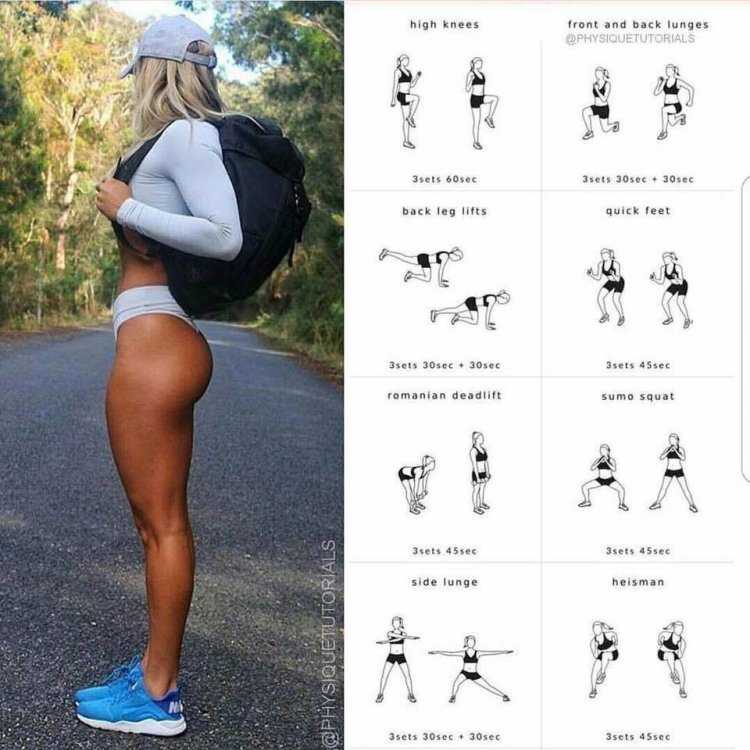 Сет упражнений на ягодицы