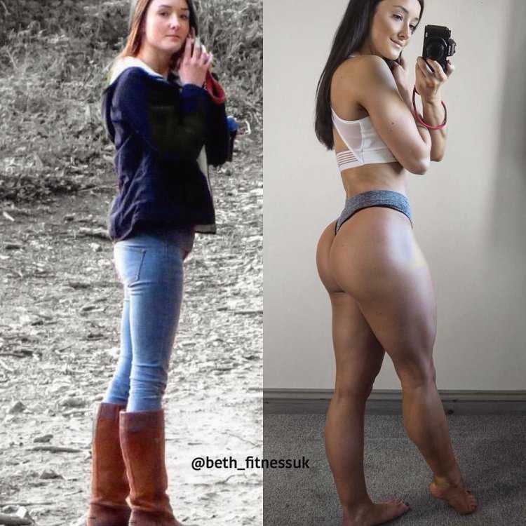 Накаченные ноги до и после