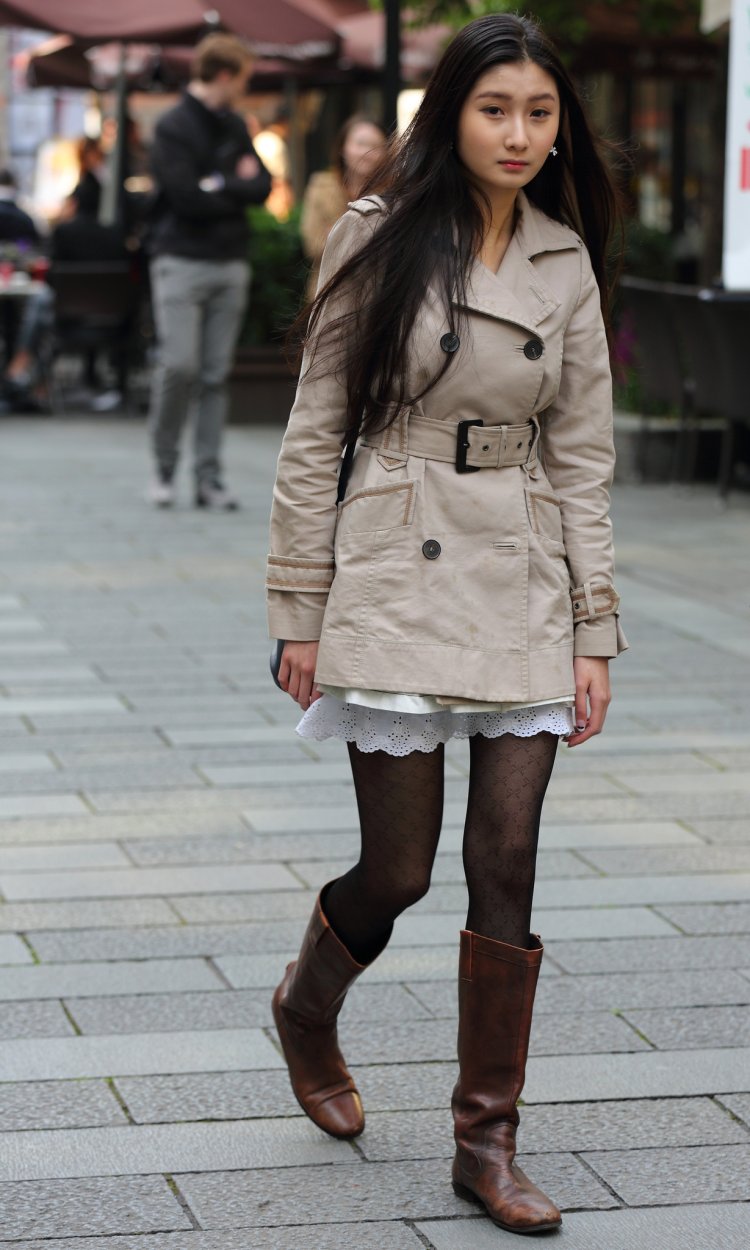 Китайские девушки на улице