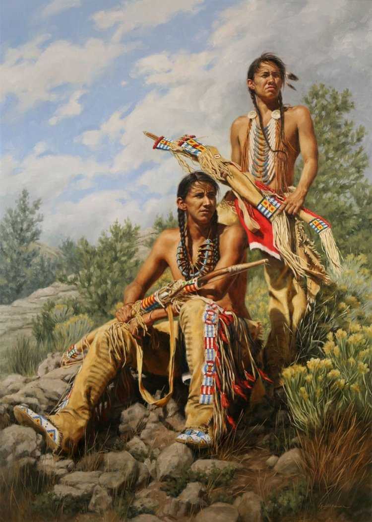 Девушка индеец в полный рост