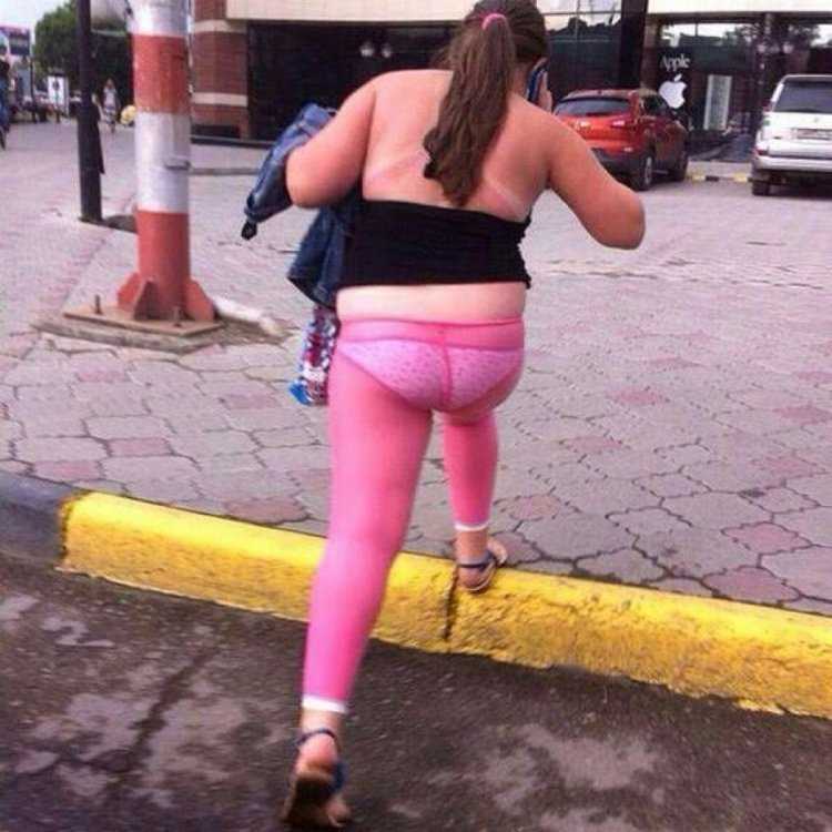 Толстые люди в лосинах