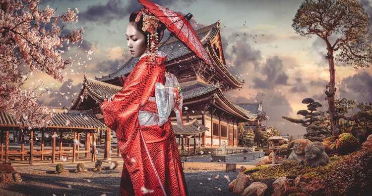 Гейша Сакура Фудзияма