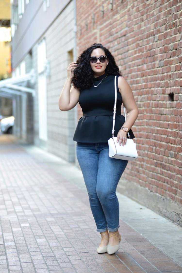 Джинсы плюс сайз стрит стайл