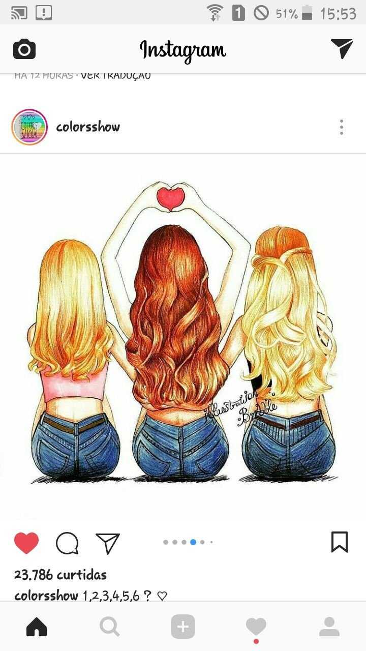 Две девочки в мультяшном стиле