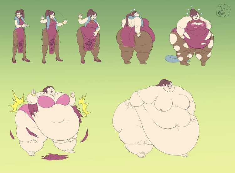 Fat anime Weight gain моя геройская Академия