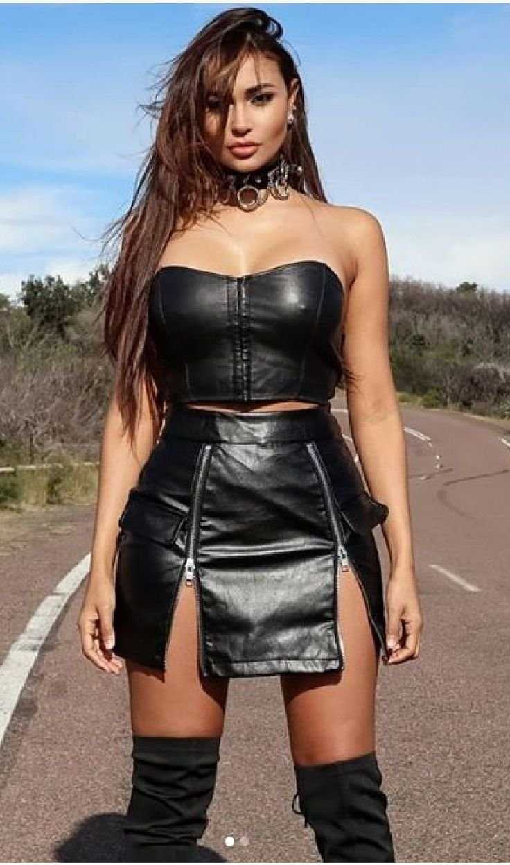 Кожаные юбки обтягивающие сзади
