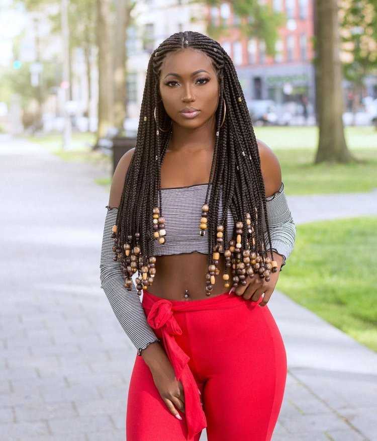 Луки с африканскими косичками