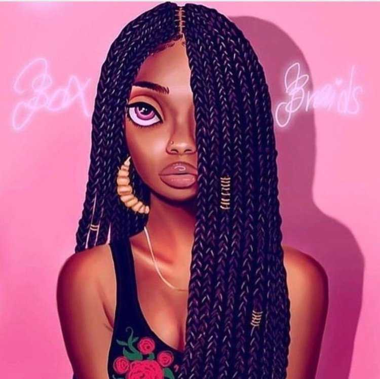 Афрокосы мультяшные