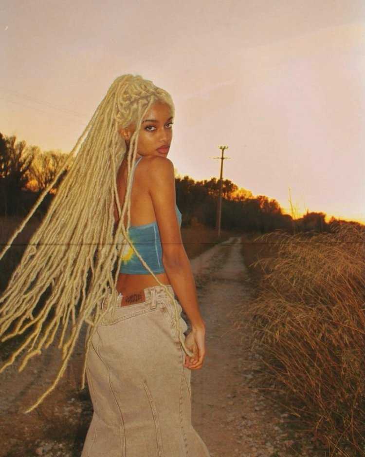 Африканские косички блондинки