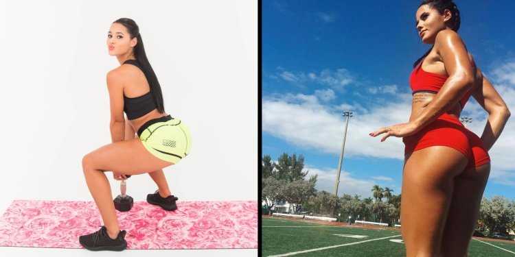 Катя Elise Henry приседает