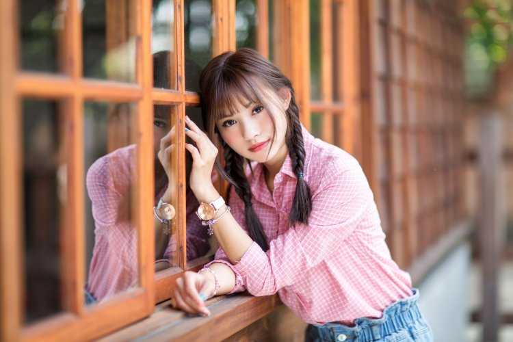 Азиатки с косами