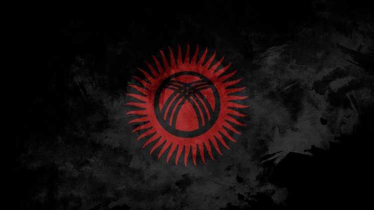 Флаг Киргизии черный