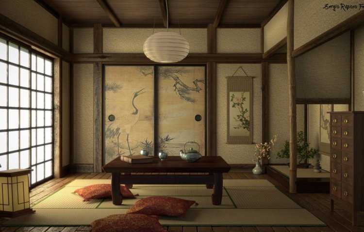 Древнеяпонский интерьер