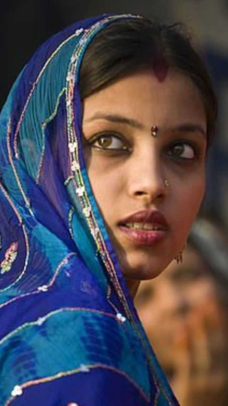 Индийское лицо женщины