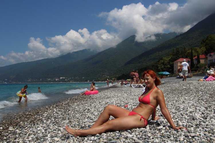 Грузия Гагры пляж