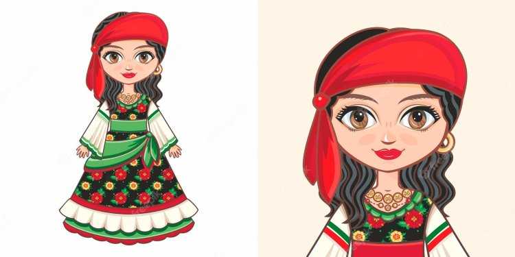 Цыганка матрёшка национальный костюм
