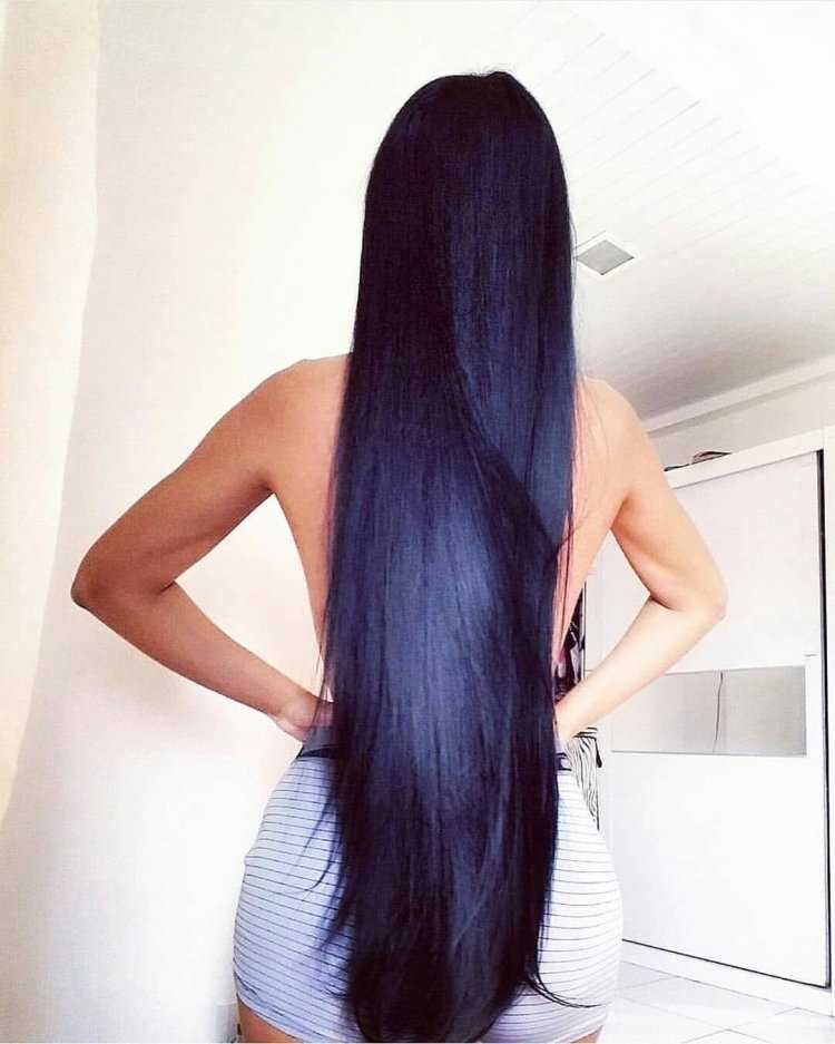 Длинные волосы до поясницы