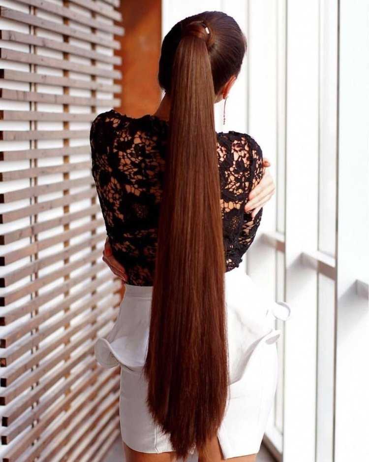 Красивые длинные волосы до попы