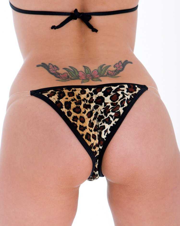 Стринги женские леопардовые