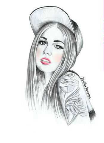 Картинки красивых нарисованных девушек на фото