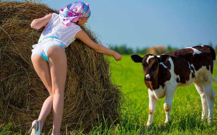 Красивые сельские девушки