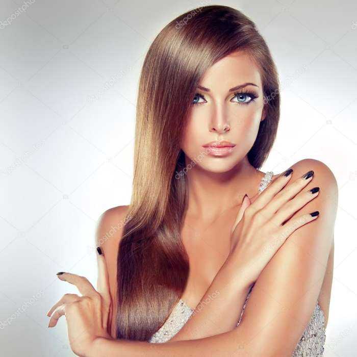 Девушки с прямыми волосами на фото