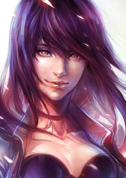 Картинки красивых нарисованных девушек на фото