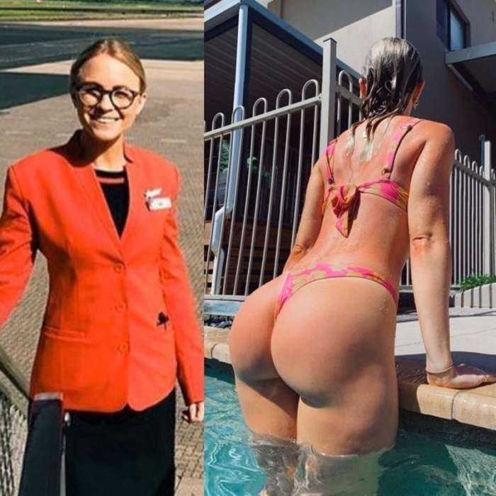 Молодые и красивые стюардессы в форме и без нее