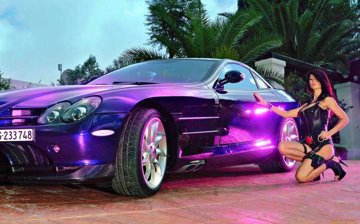 Крутые тачки и девушки на фото