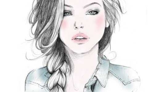 Картинки красивых нарисованных девушек на фото