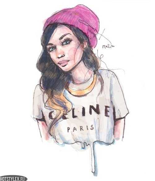 Картинки красивых нарисованных девушек на фото