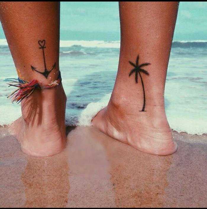Татуировки на ногах у девушек на фото