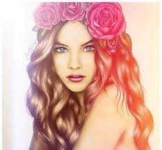 Картинки красивых нарисованных девушек на фото