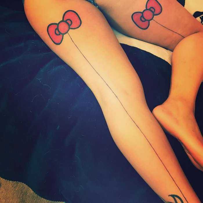 Татуировки на ногах у девушек на фото