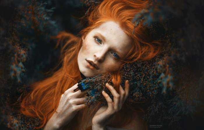 Рыжеволосые девушки с голубыми глазами на фото