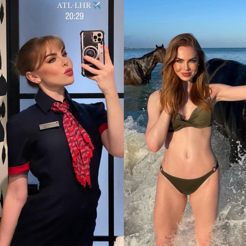 Голые стюардессы с длинными ногами