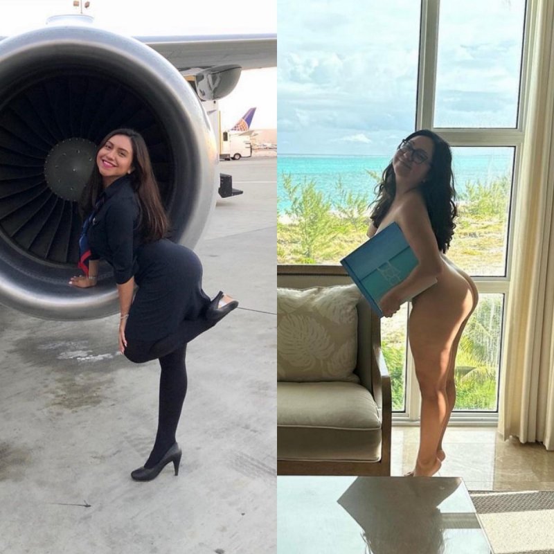 Голые стюардессы с длинными ногами