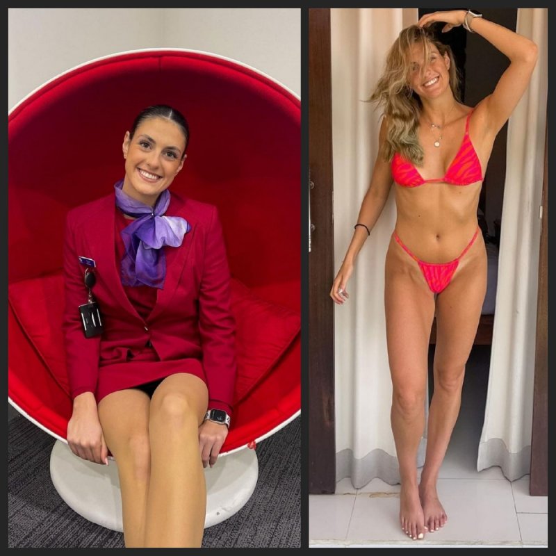 Голые стюардессы с длинными ногами