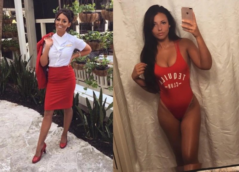 Голые стюардессы с длинными ногами