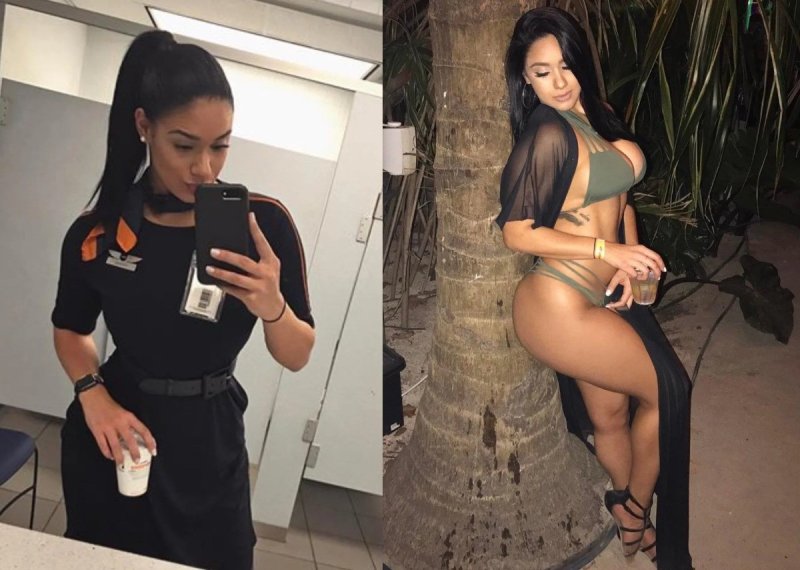 Голые стюардессы с длинными ногами