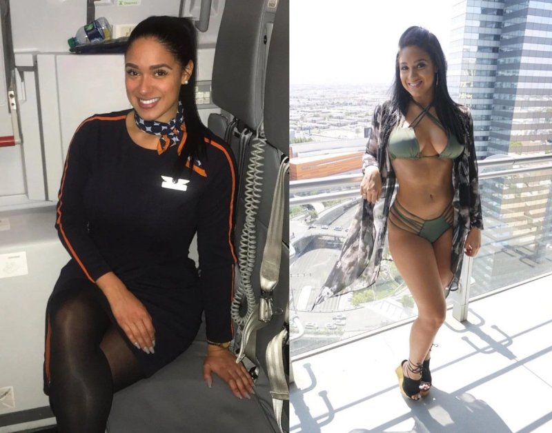 Голые стюардессы с длинными ногами