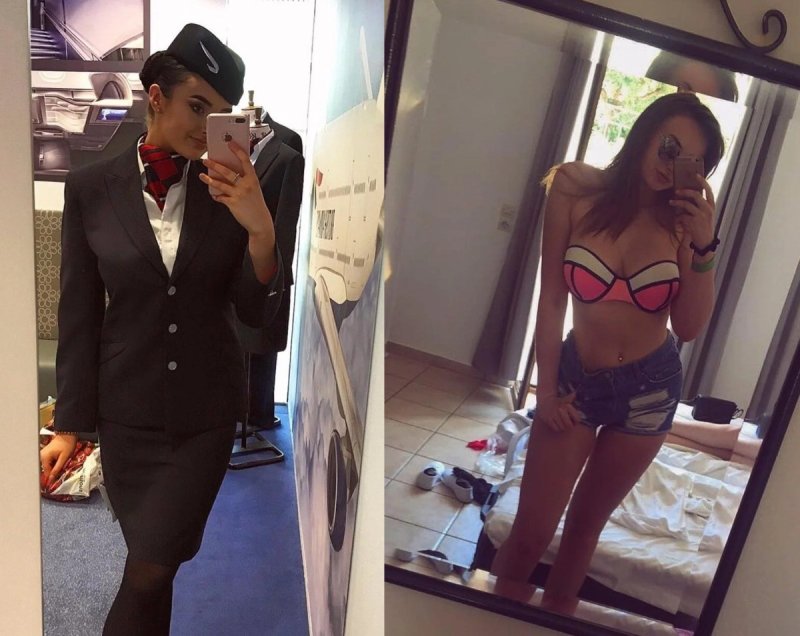 Голые стюардессы с длинными ногами